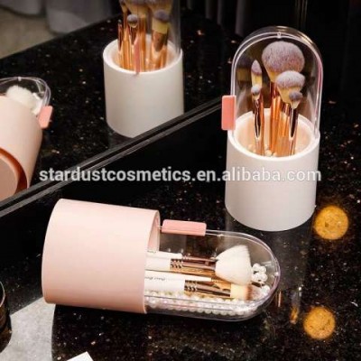 180 degree revolving cap Dust-proof Brush Storage Artist Brushes Travel cosmetic Bag Stand-up Makeup Cup Brush Holder